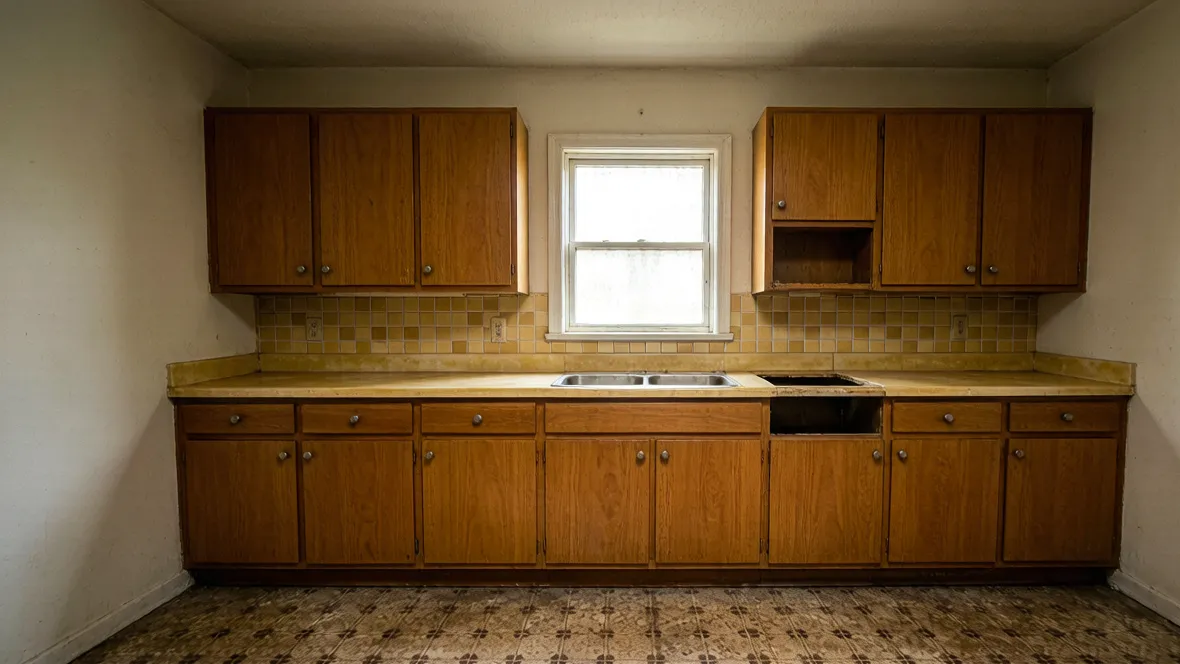 Original kitchen ready for a finish refresh or broader redesign.